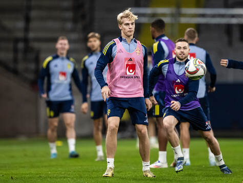 Lucas Bergvall of the Swedish men's football national team