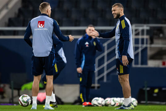 Ludwig Augustinsson and Jesper Karlström of the Swedish