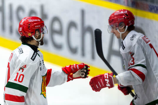 Moras Max Martin och Fabian Ilestedt jublar