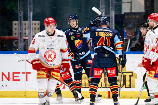 Djurgårdens Hampus Larsson jublar