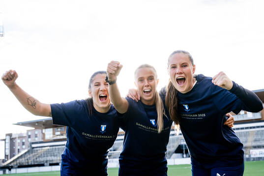 Malmö FFs Lovisa Wifvesson, Elin Björklund och Linnea