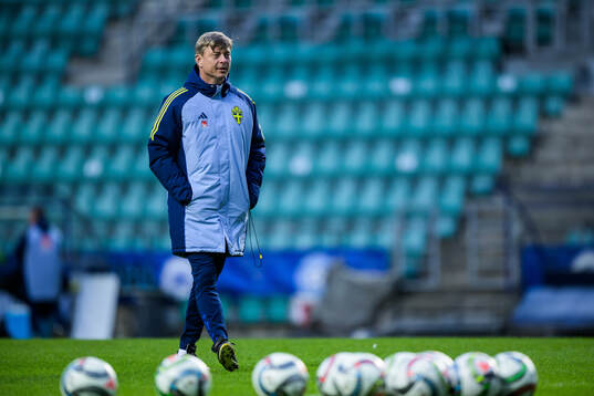 Head coach Jon Dahl Tomasson of the Swedish men's national football team