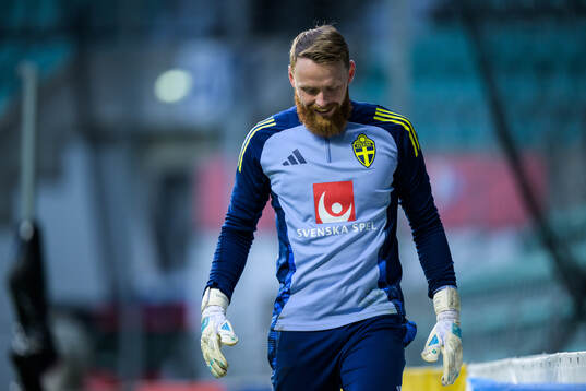 Goalkeeper Viktor Johansson of the Swedish men's national football team
