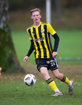 IFK Hässleholms Fabian Arvidsson i matchen i U19 mellan IFK Hässleholm och Linero IF i Hässleholm 13 oktober 2024.