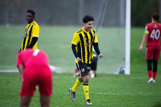 IFK Hässleholms Ali Reza Nasari jublar efter 2-1