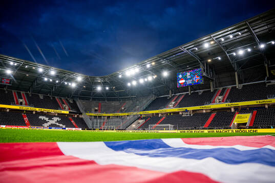 General view of Raiffeisen Arena ahead of the Nations League football match between Austria and Norway on October 13, 2024 in Linz. 