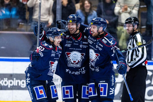 Linköpings Markus Ljungh, Rasmus Rissanen och Robin Kovacs