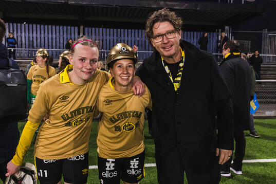 Elfsborgs Leann Nyström, Cornelia Andersson och sportchef