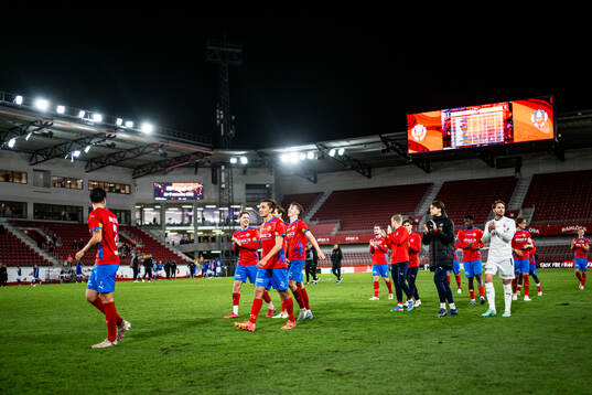 Helsingborgs spelare jublar