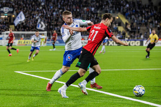 IFK Norrköpings Dino Salihovic och Brommapojkarnas Alex Timossi Andersson