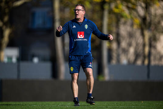 Goalkeeper coach Leif Troedsson of the Swedish women's national football team