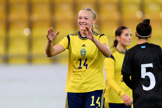 Filippa Andersson Widén of Sweden celebrates