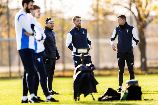 Head coach Henrik Rydström, assistant coach Theodor Olsson and assistant coach Martin Falk