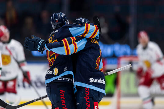 Djurgårdens Edvin Hammarlund jublar