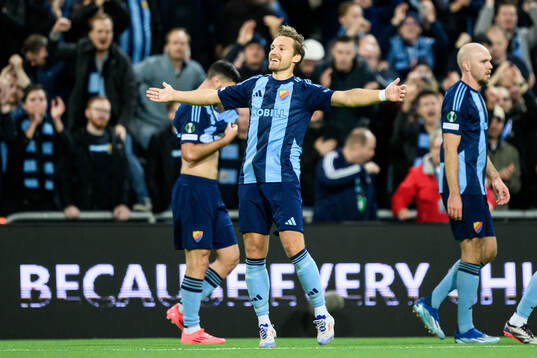 Daniel Stensson of Djurgården celebrates