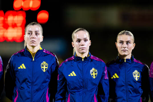 Linda Sembrant, Hanna Lundkvist and Amanda Nildén of Sweden
