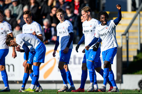  Helsingborgs Benjamin Acquah jublar efter 0-1