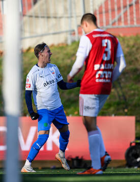 Helsingborgs Taylor Silverholt jublar