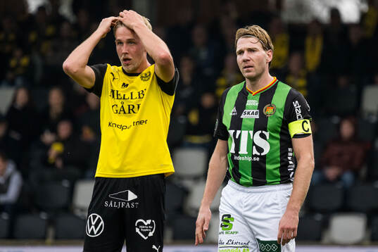 Mjällbys Herman Johansson och GAISs August Wängberg
