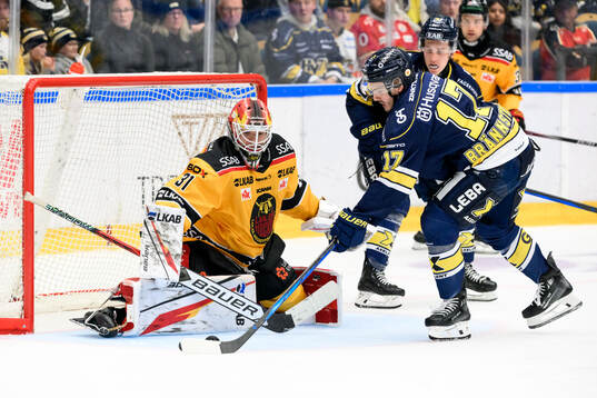 Luleås målvakt Matteus Ward och HV71s Isac Brännström