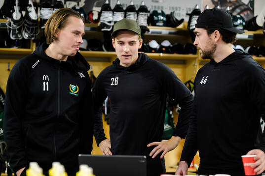Färjestads Joakim Nygård, Joel Nyström och Jonathan