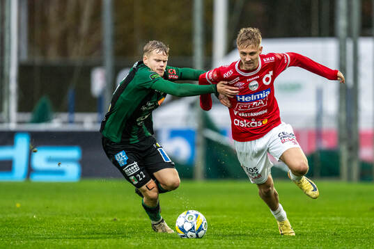 Varbergs Leo Frigell Jansson och Degerfors Elias Pihlström