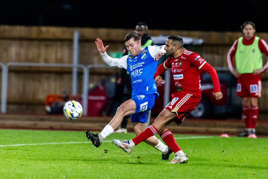 Oddevolds Anton Snibb och Skövde AIKs Elmar Abraham