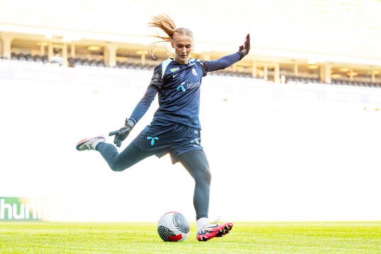 Goalkeeper Selma Panengstuen of the Norwegian women's national football team