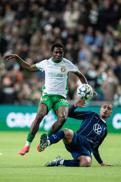Hammarbys Bazoumana Touré och Malmö FFs Elison Makolli