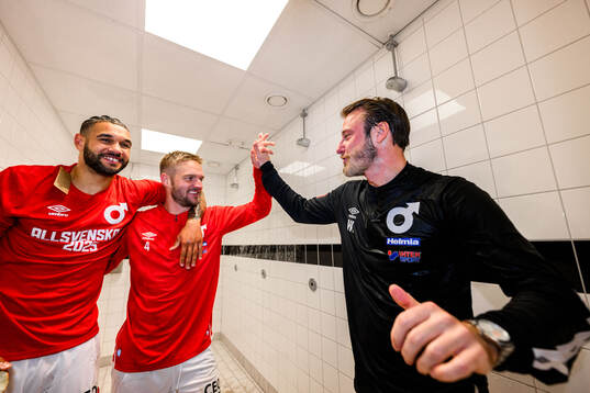 Degerfors Dijan Vukojevic, Johan Mårtensson och tränare