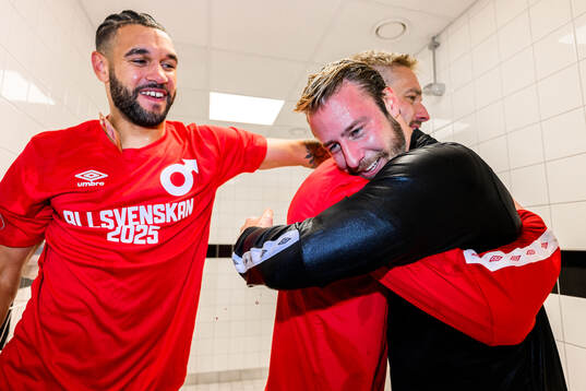 Degerfors Dijan Vukojevic, Johan Mårtensson och tränare