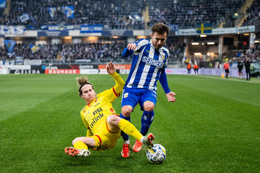 Kalmars Johan Karlsson och IFK Göteborgs Anders Trondsen