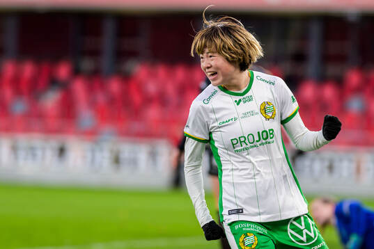 Hammarbys Asato Miyagawa jublar efter 1-3