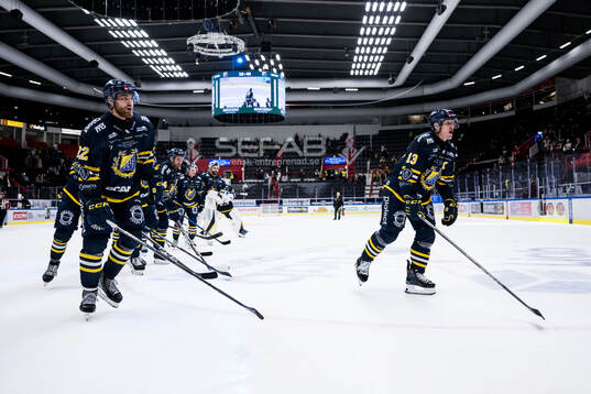 Södertäljes Jacob Bjerselius och Henrik Eriksson jublar