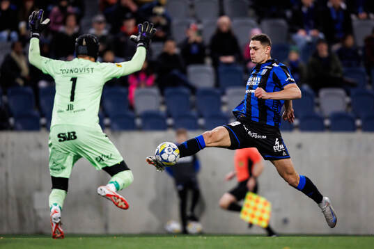 Mjällbys Noel Törnqvist och Sirius Yousef Salech