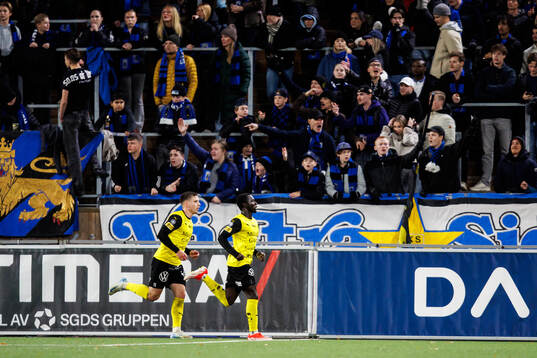 Mjällbys Abdoulie Manneh jublar efter 0-1