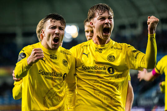 Fredrik André Bjørkan of Bodø/Glimt celebrates after scoring the 2-2 goal