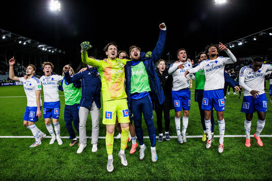 IFK Norrköpings målvakt David Mitov Nilsson och Tim Prica