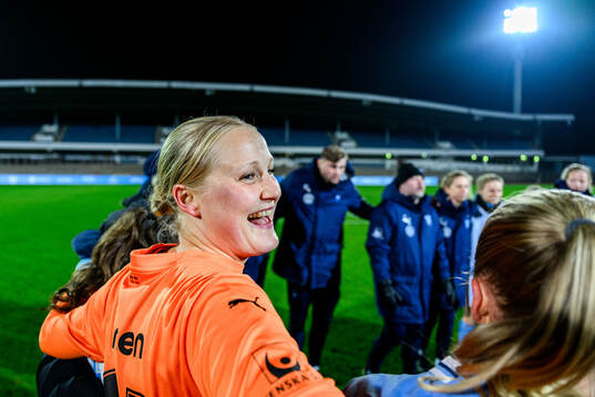 Malmö FFs Kathrine Østergaard Larsen jublar