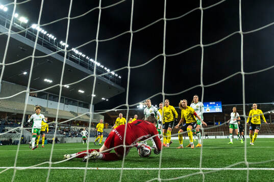 Gamla Upsalas målvakt Caroline Forsgren