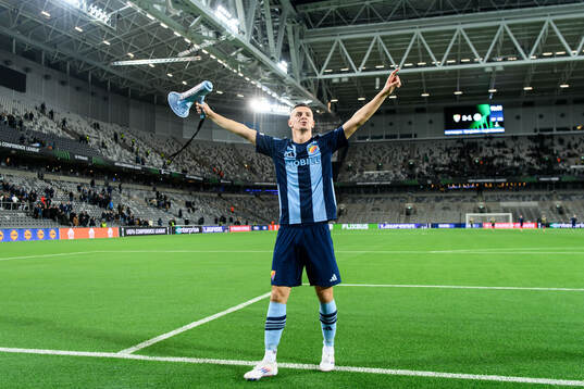 Haris Radetinac of Djurgården celebrates