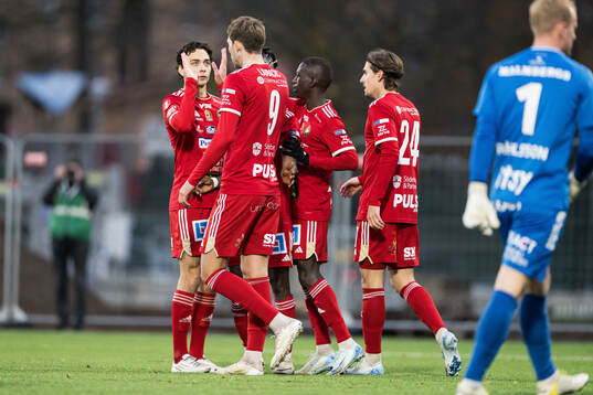 Skövde AIKs Mamudu Moro jublar