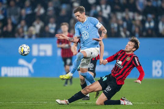 Malmö FFs Søren Rieks och Brommapojkarnas Alexander