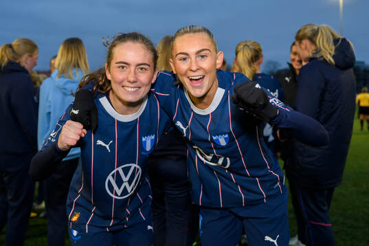 Malmö FFs Matilda Eriksson Kristell och Beatrice Persson
