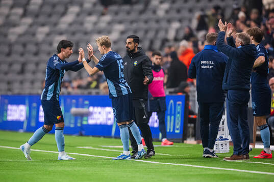 Djurgårdens Gustav Wikheim och Oskar Fallenius