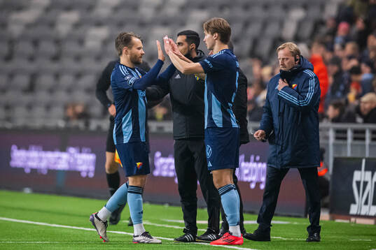 Djurgårdens Jacob Larsson och Miro Tenho