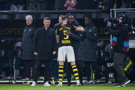 AIKs Alexander Milosevic och assisterande tränare Henok