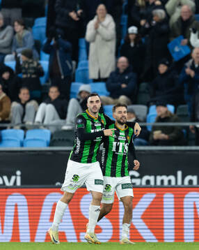 GAIS Edvin Becirovic jublar ihop med Egzon Binaku efter 2-1