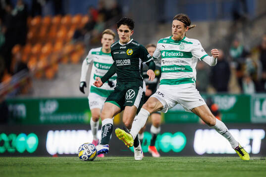 Hammarbys Adrian Lahdo och Västerås Gustav Granath