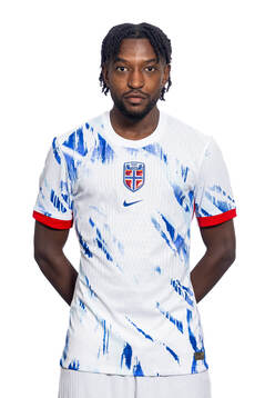 Warren Kamanzi of the Norwegian national football team poses for a portrait